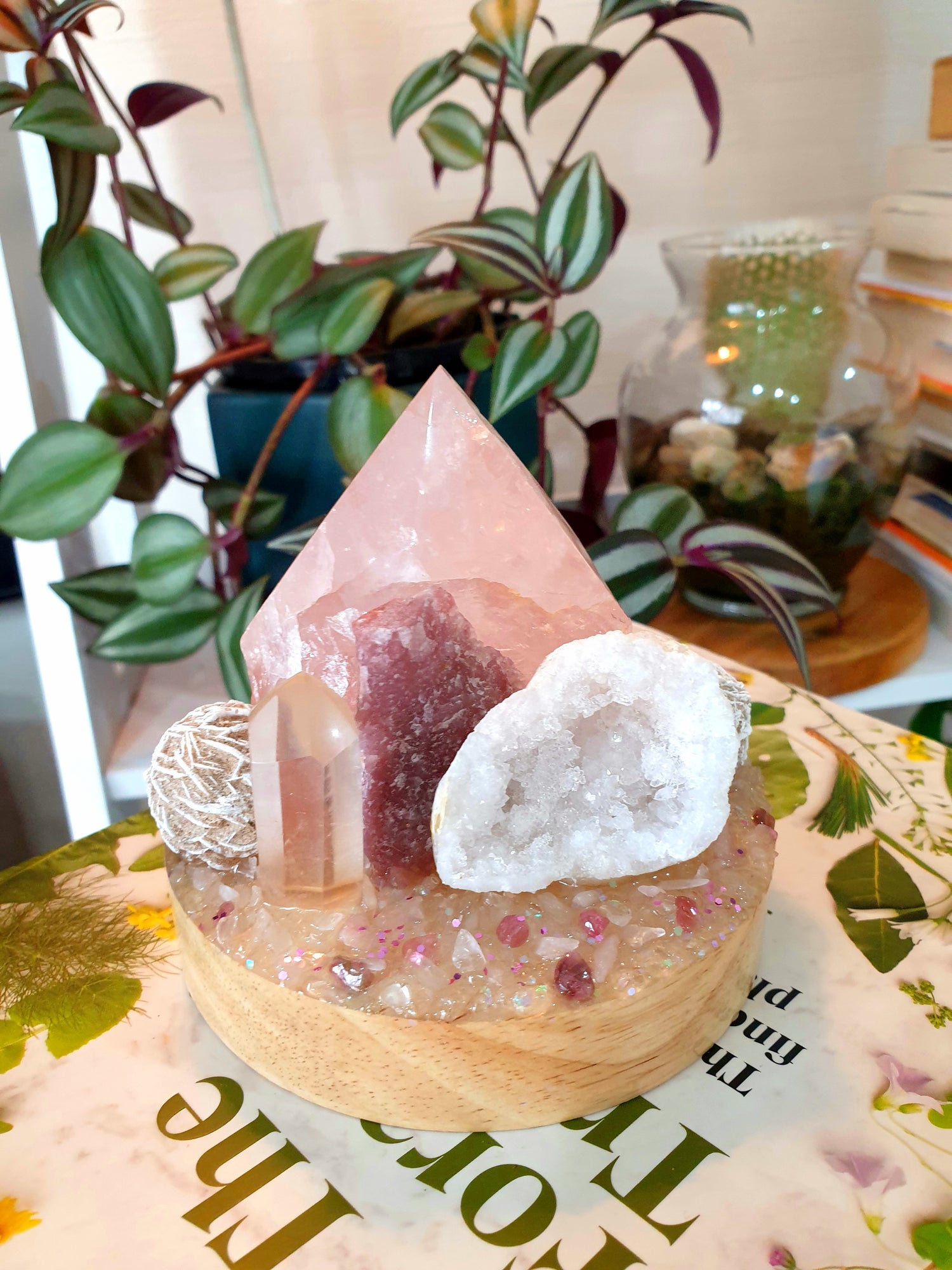 Rose Quartz Crystal Lamp