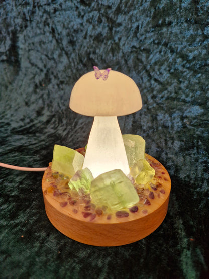 Selenite Mushroom Lamp