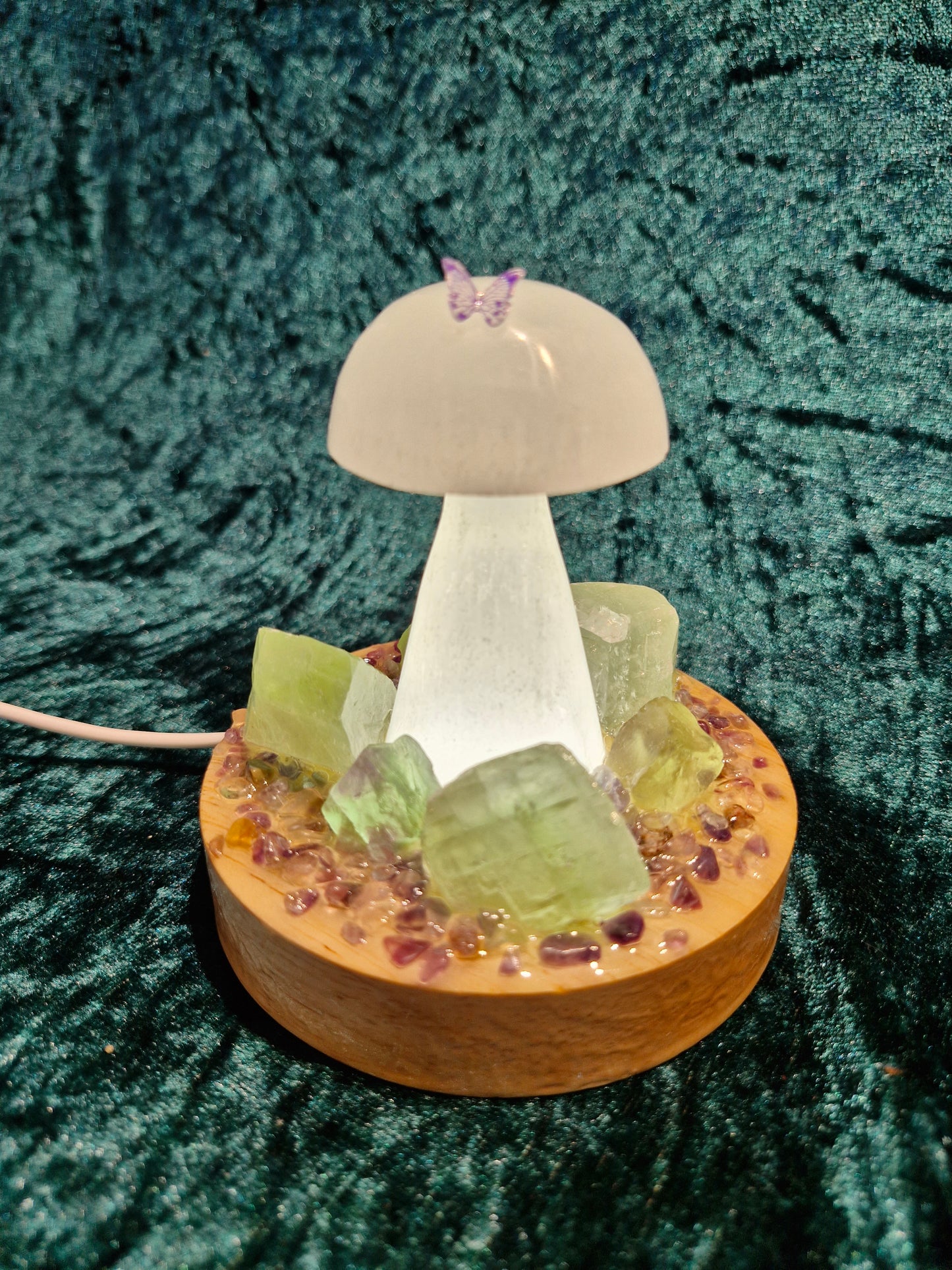 Selenite Mushroom Lamp