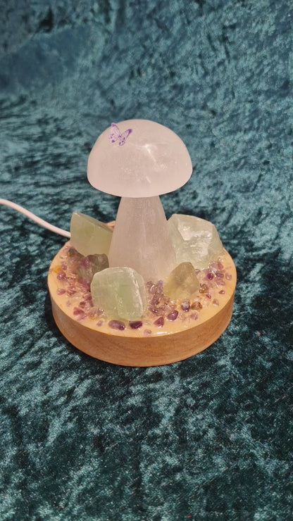 Selenite Mushroom Lamp