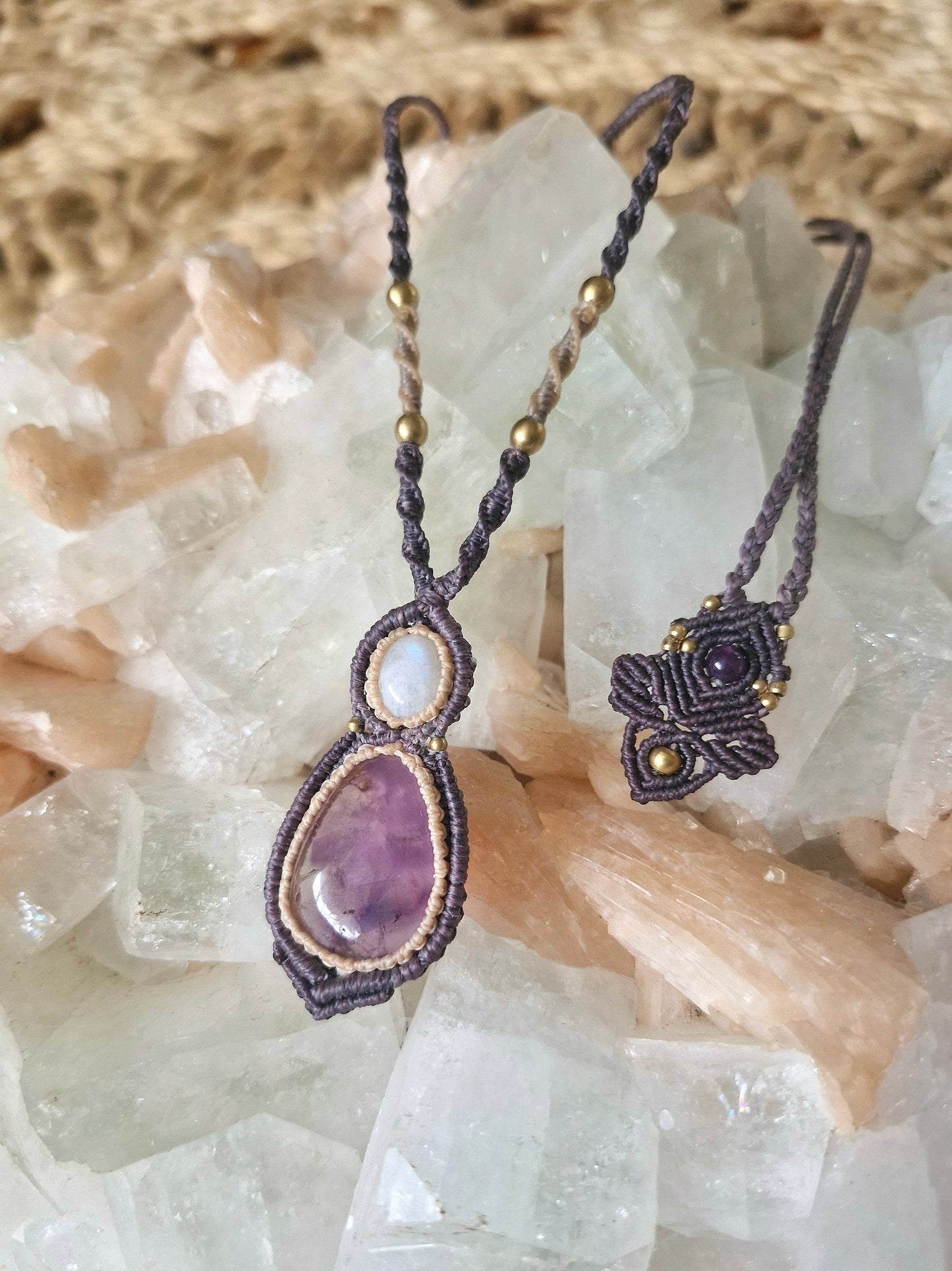 Moonstone and Amethyst talisman