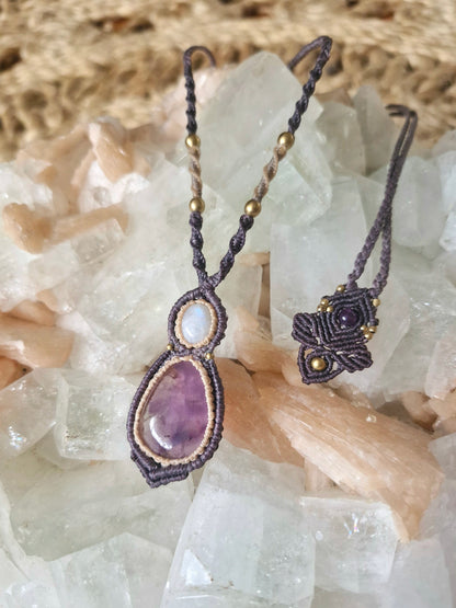 Moonstone and Amethyst talisman