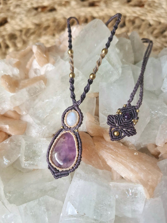 Moonstone and Amethyst talisman