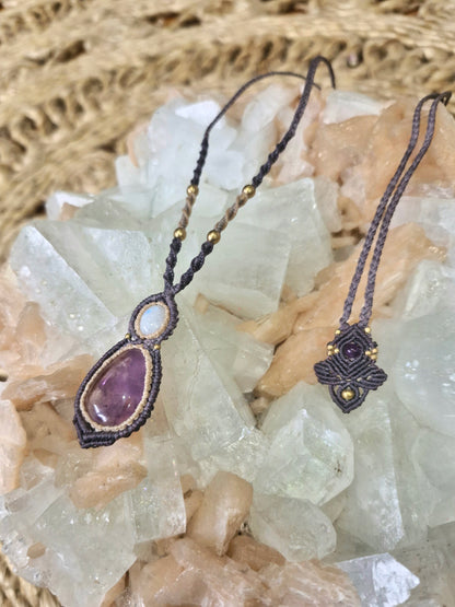 Moonstone and Amethyst talisman