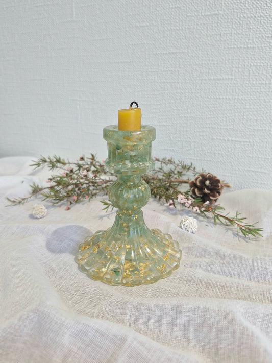 Aventurine - Tall Crystal Candle holder