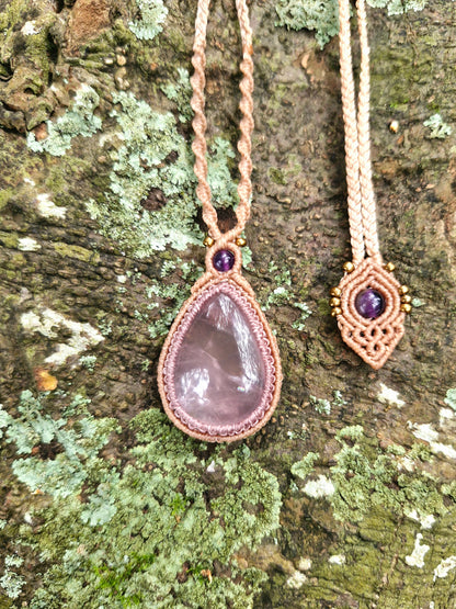 Rose Quartz and Amethyst - calm and positivity