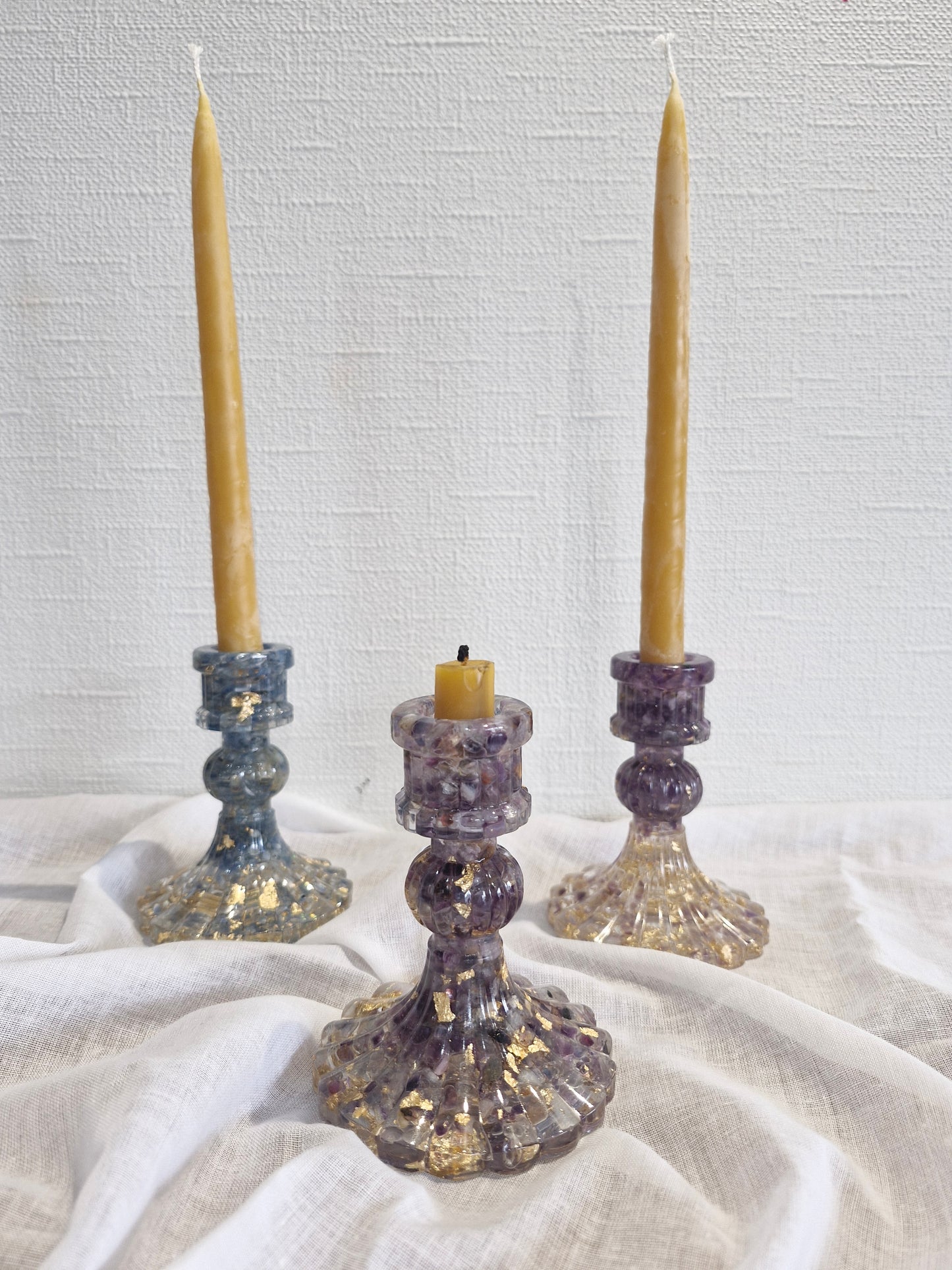 Fluorite - Tall Crystal Candle holder