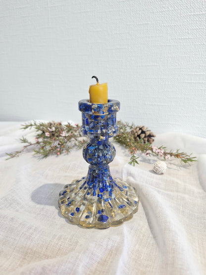 Lapis Lazuli - Tall Crystal Candle holder