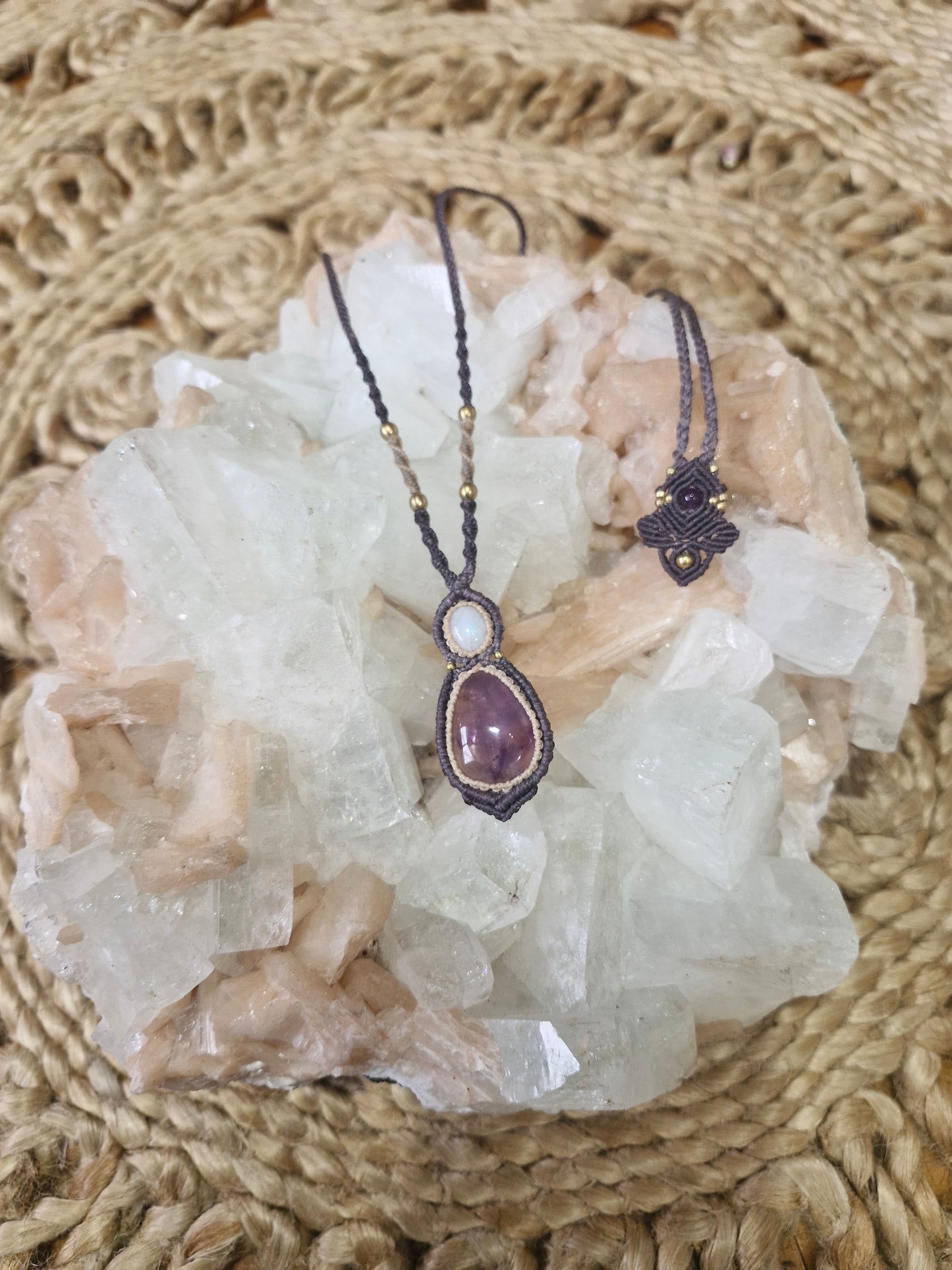 Moonstone and Amethyst talisman