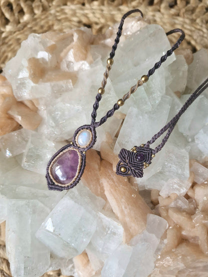 Moonstone and Amethyst talisman