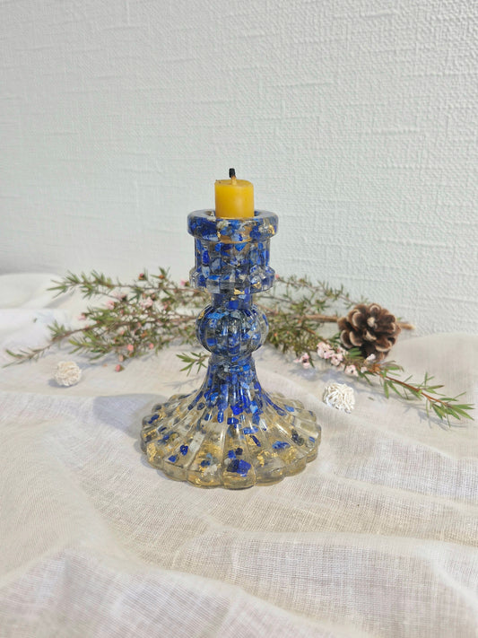 Lapis Lazuli - Tall Crystal Candle holder