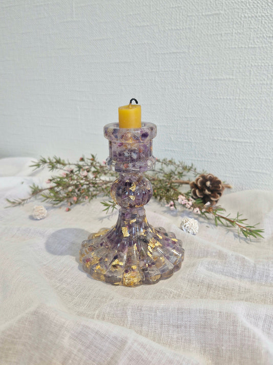 Fluorite - Tall Crystal Candle holder