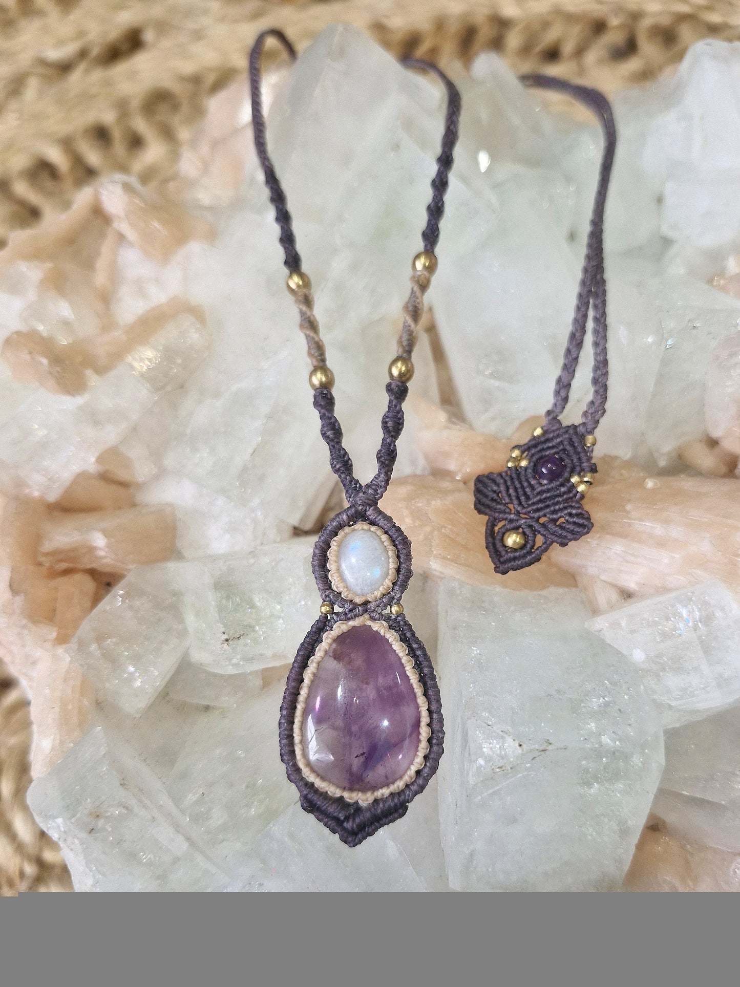 Moonstone and Amethyst talisman