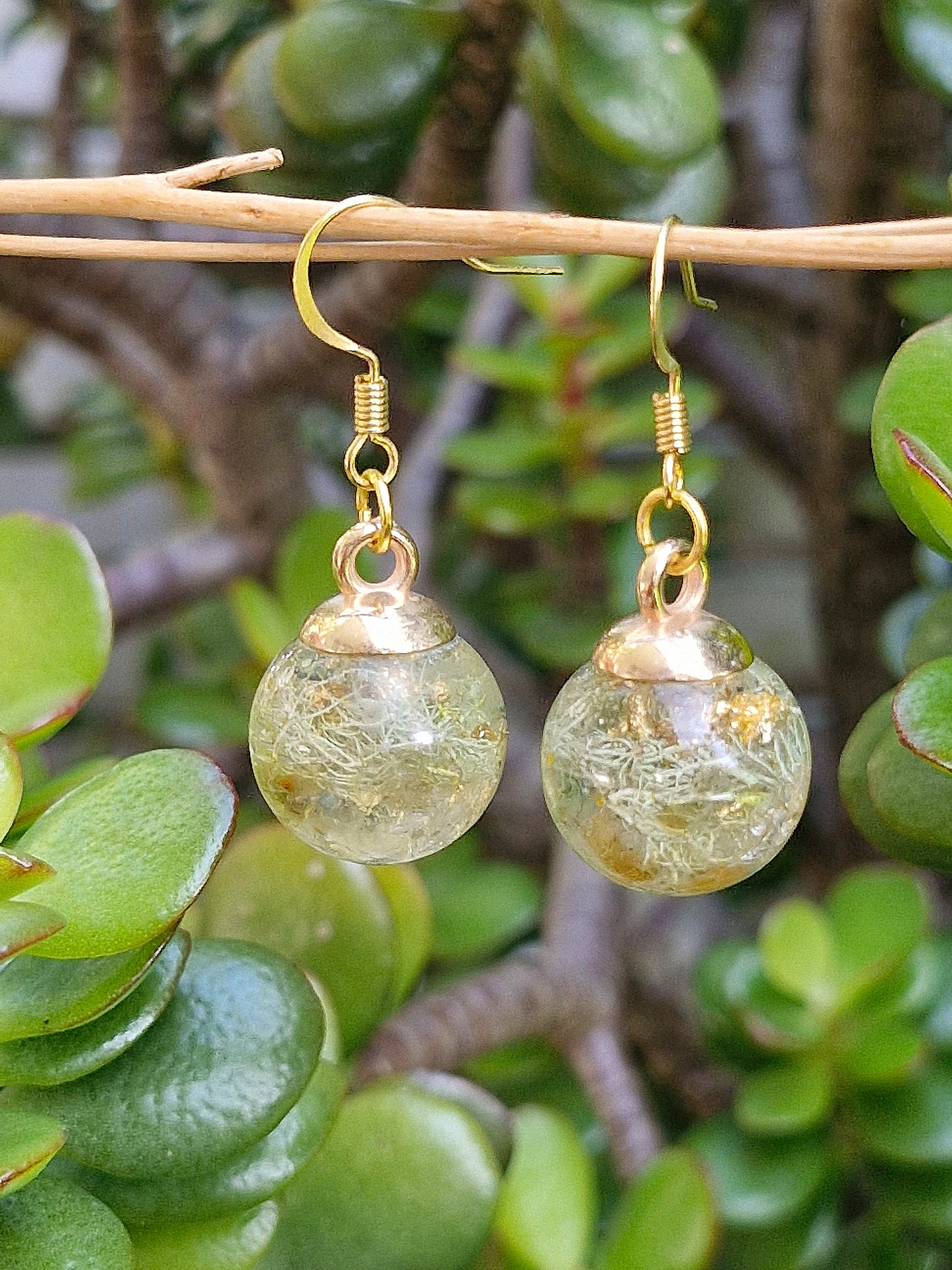 Citrine and Moss Earrings